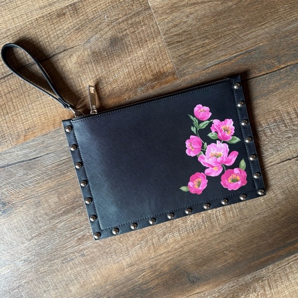 White House Black Market Floral Studded Clutch - Picture 2 of 6